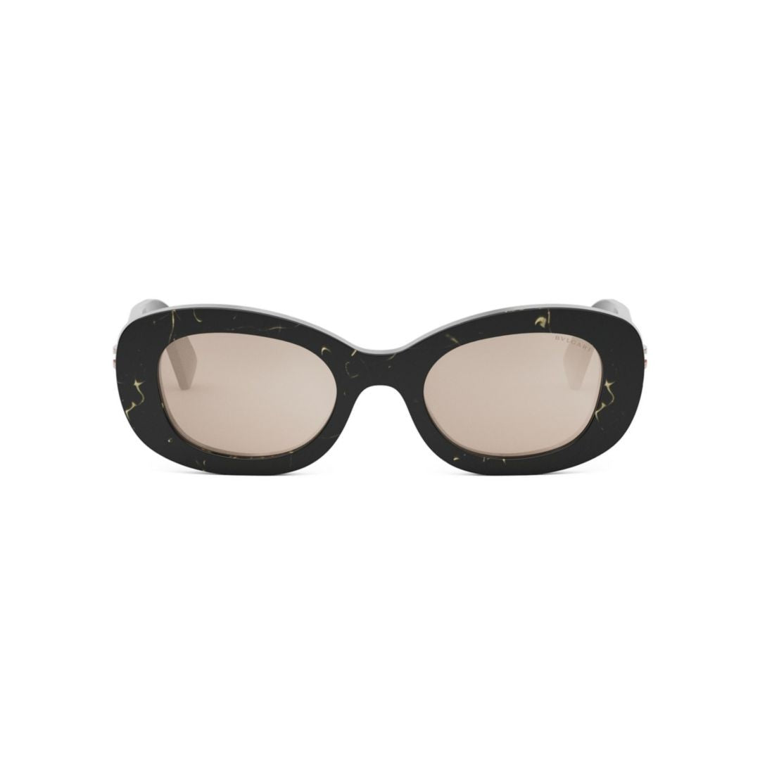 Bulgari Bv40039i Bold Oversized Oval Frame Sunglasses