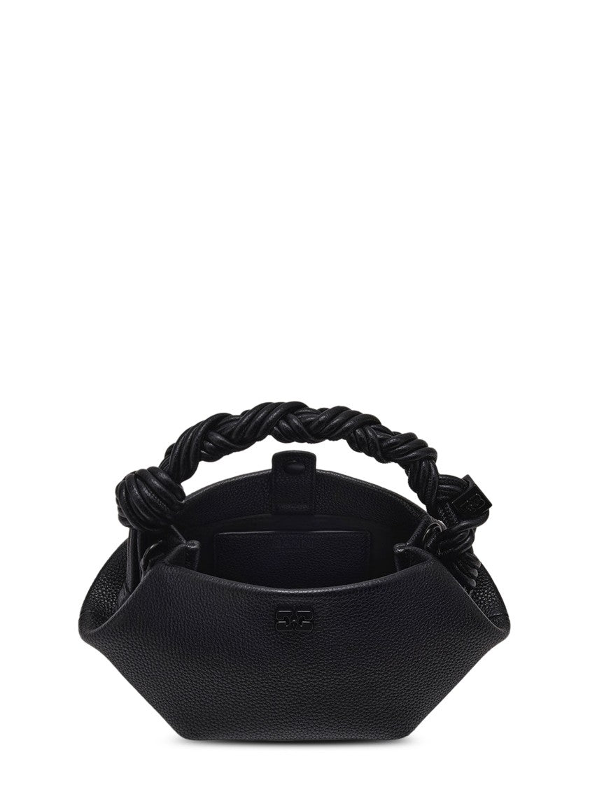 Ganni Mini Grained Bou Bag With Twisted Handle