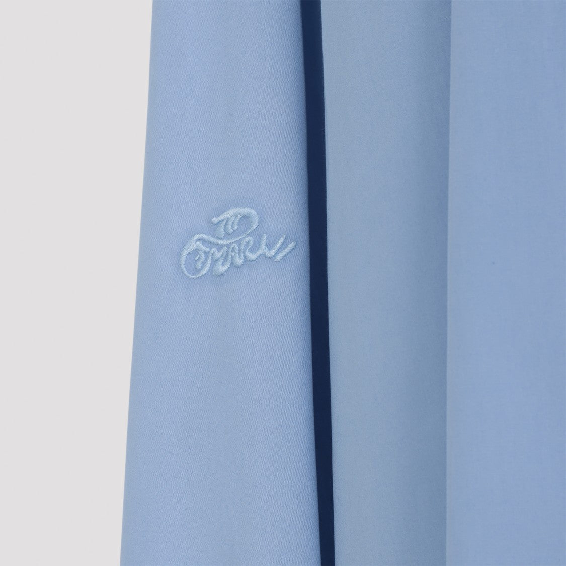 Marni Drawstring Light Blue Cotton Midi Skirt