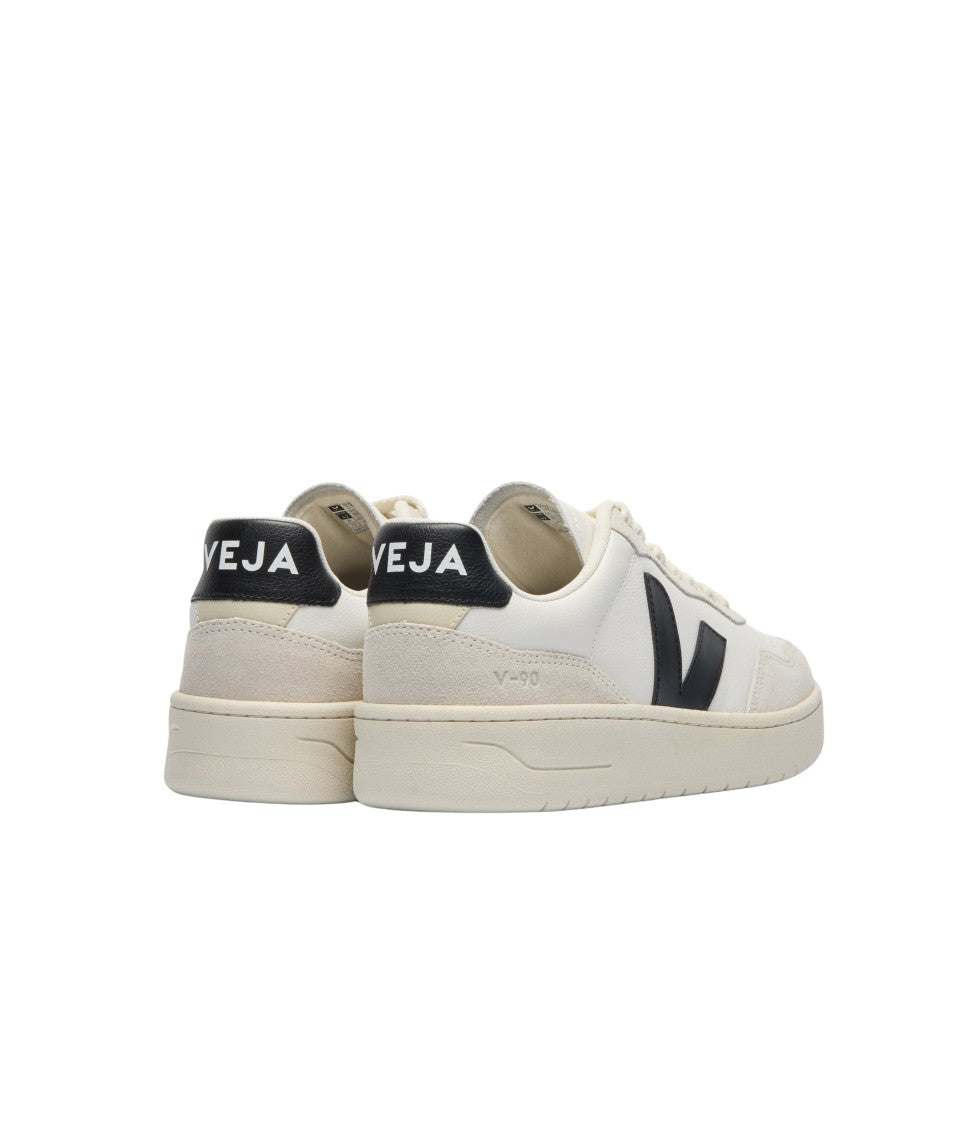 Veja V-90 Low-Top Sneakers In Organic Traced Leather