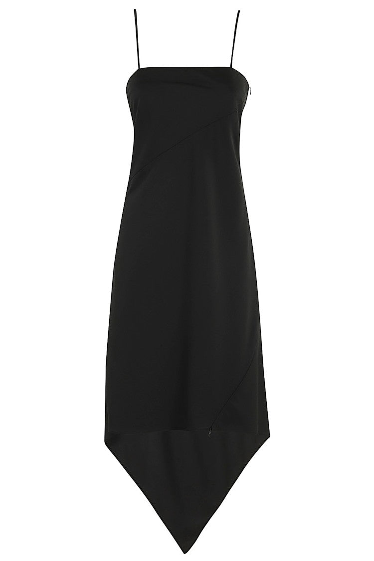 Helmut Lang Asymmetrical Hem Midi Dress