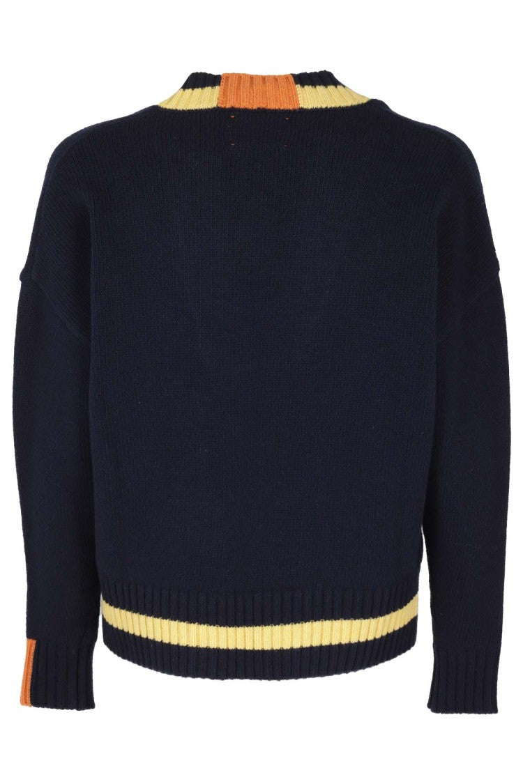 Right For Navy Blue Knit Sweater