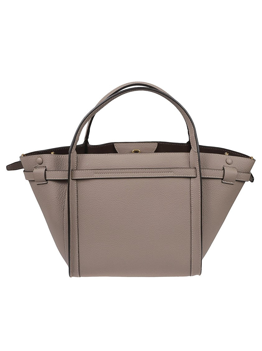 Tod's Small Tim Trapezoidal Structured Leather Tote