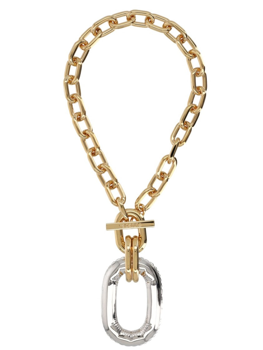 Rabanne Gold Xl Link Rectangular Toggle Necklace
