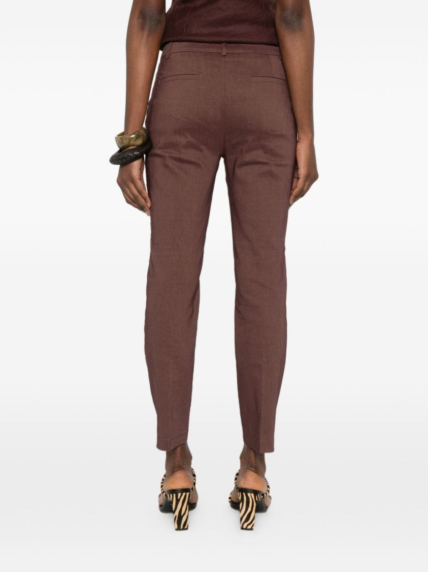 Pinko Brown Tailored Minimalist Trousers