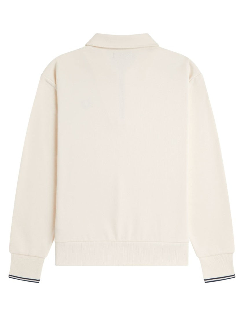 Fred Perry Pullover Sweatshirt With Half-Zip Front And Logo Accents