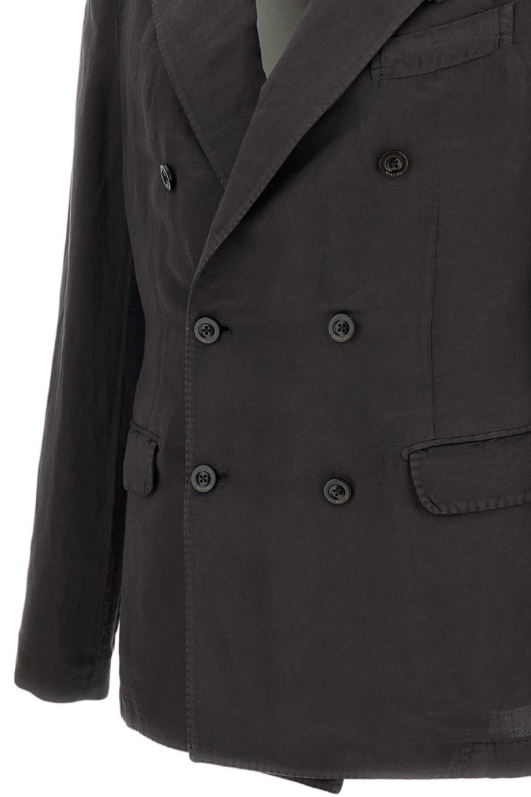 Boglioli Brown 'Dover Double-Breasted' Cotton Jacket