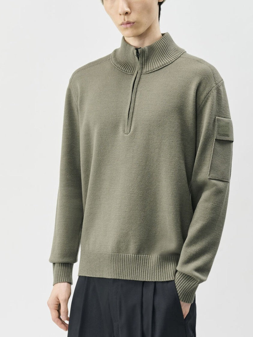 C.P. Company Metropolis Series Extrafine Merino Wool Half Zip Sweater