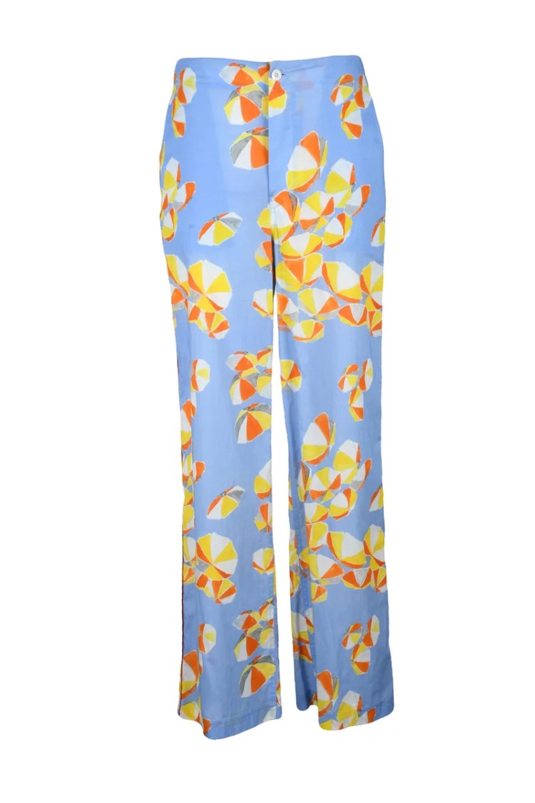 Mo5ch1no Jeans High Waist Trousers - Azul/Yellow