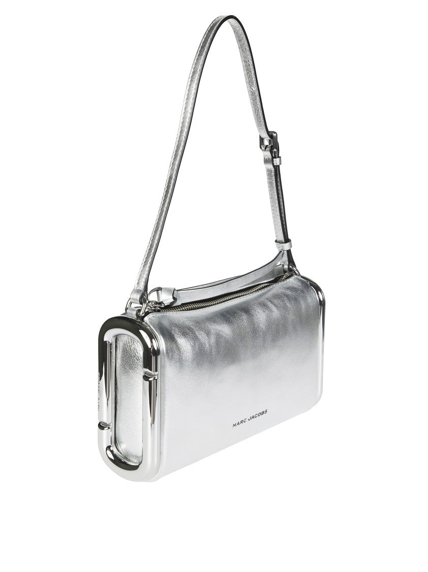 Marc Jacobs The Juliette Rectangular Silver Leather Shoulder Bag