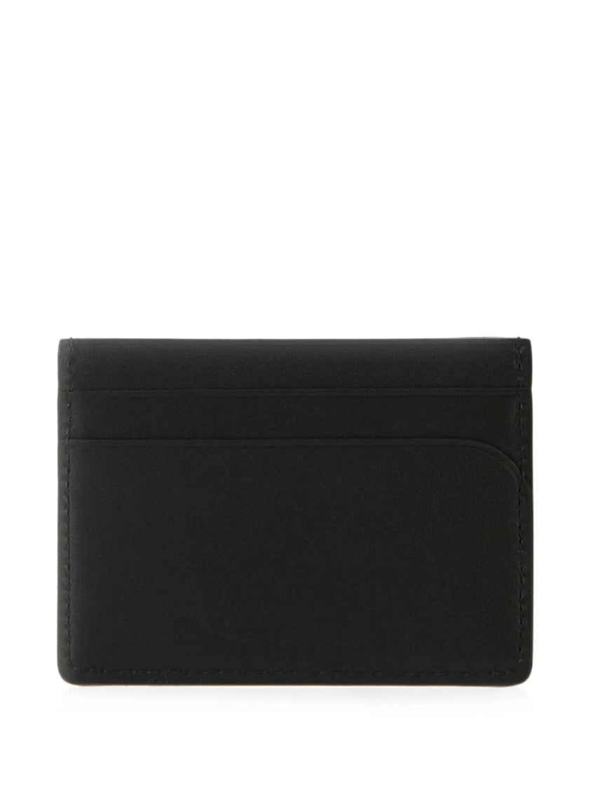 Jil Sander Black Leather Compact Cardholder Wallet