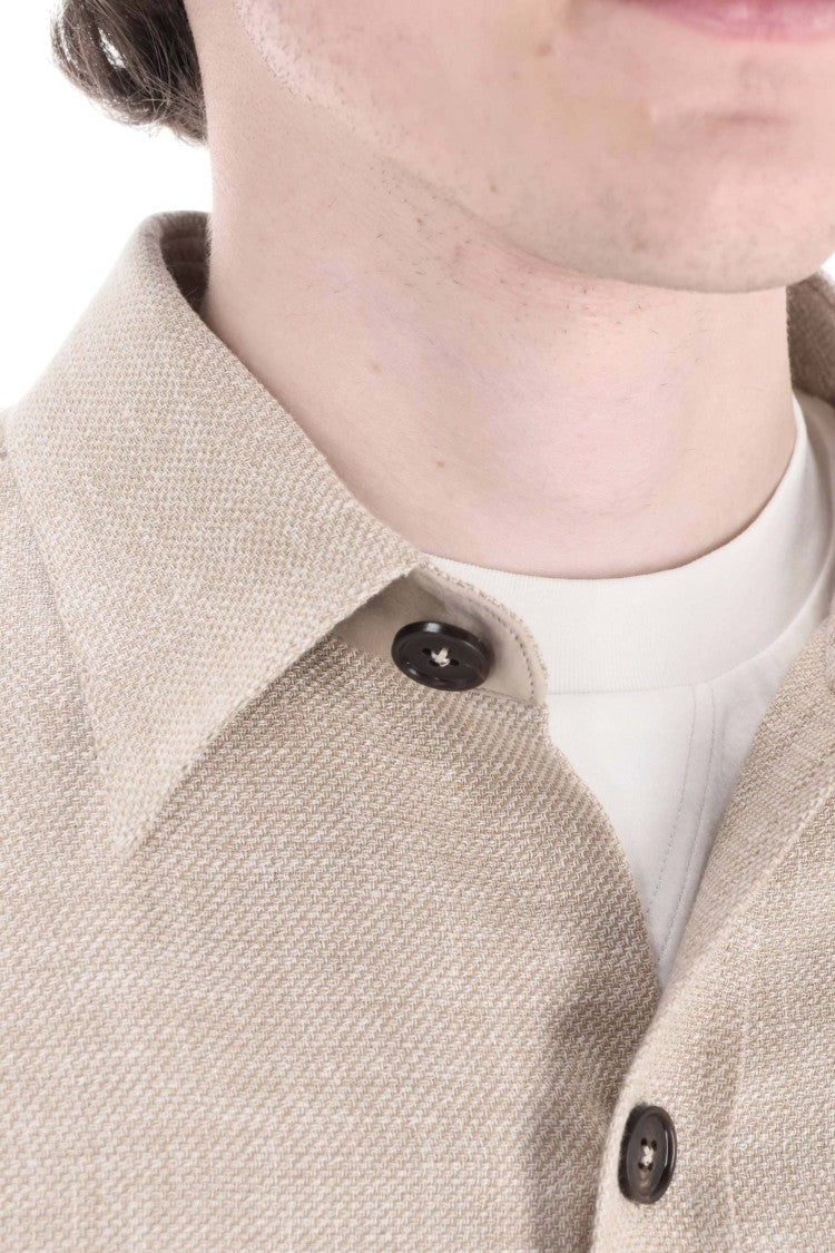 Zegna Cashmere-Linen-Silk Lightweight Layering Overshirt