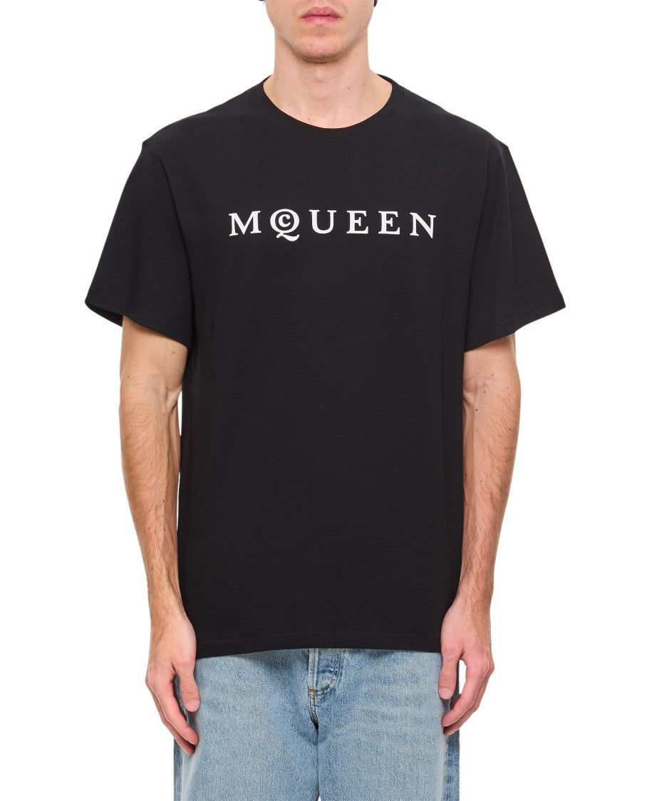 Alexander Mcqueen Crew-Neck T-Shirt With Bold Logo Print