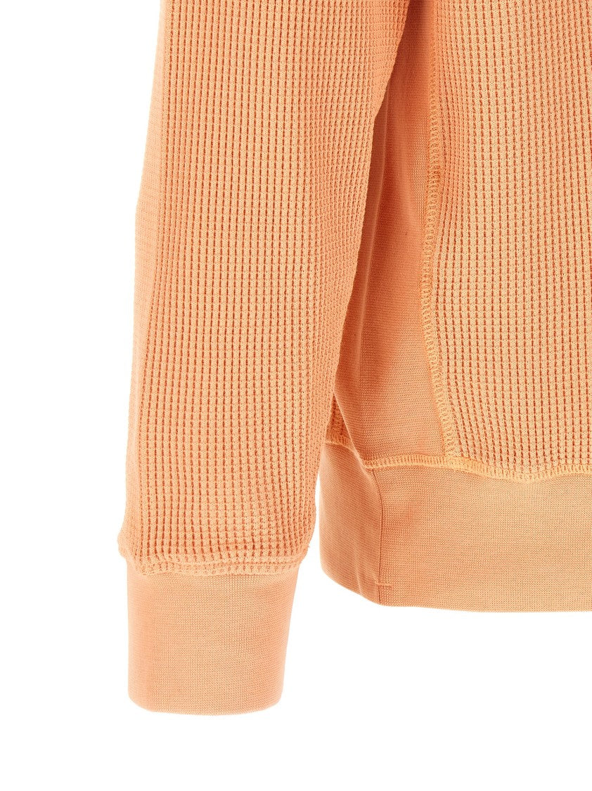 Stone Island Honeycomb Fleece Sweatshirt With Ribbed Side Inserts
