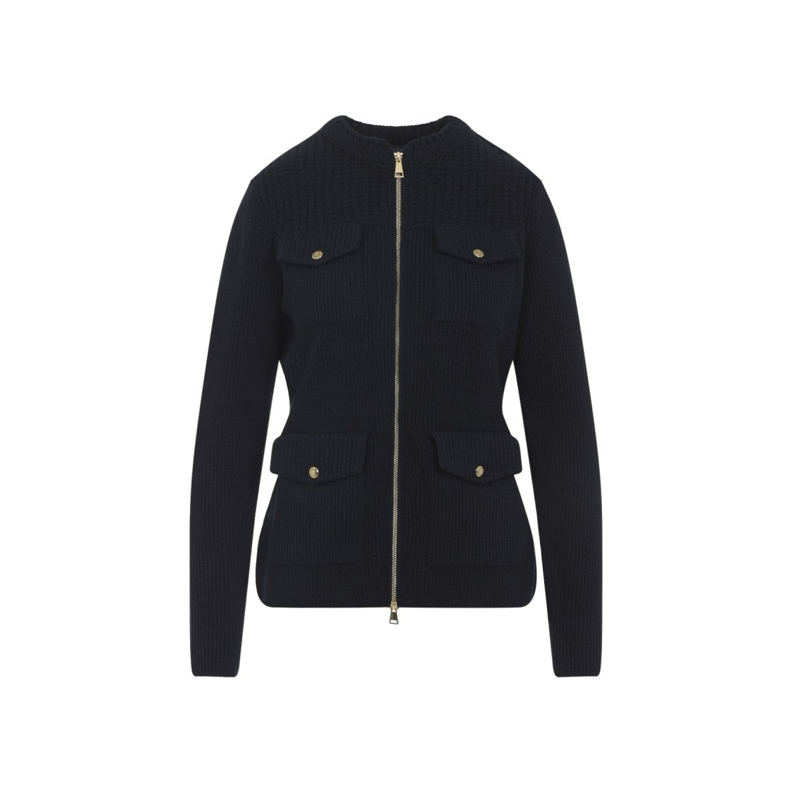 Moncler Dark Blue Virgin Wool Jacket