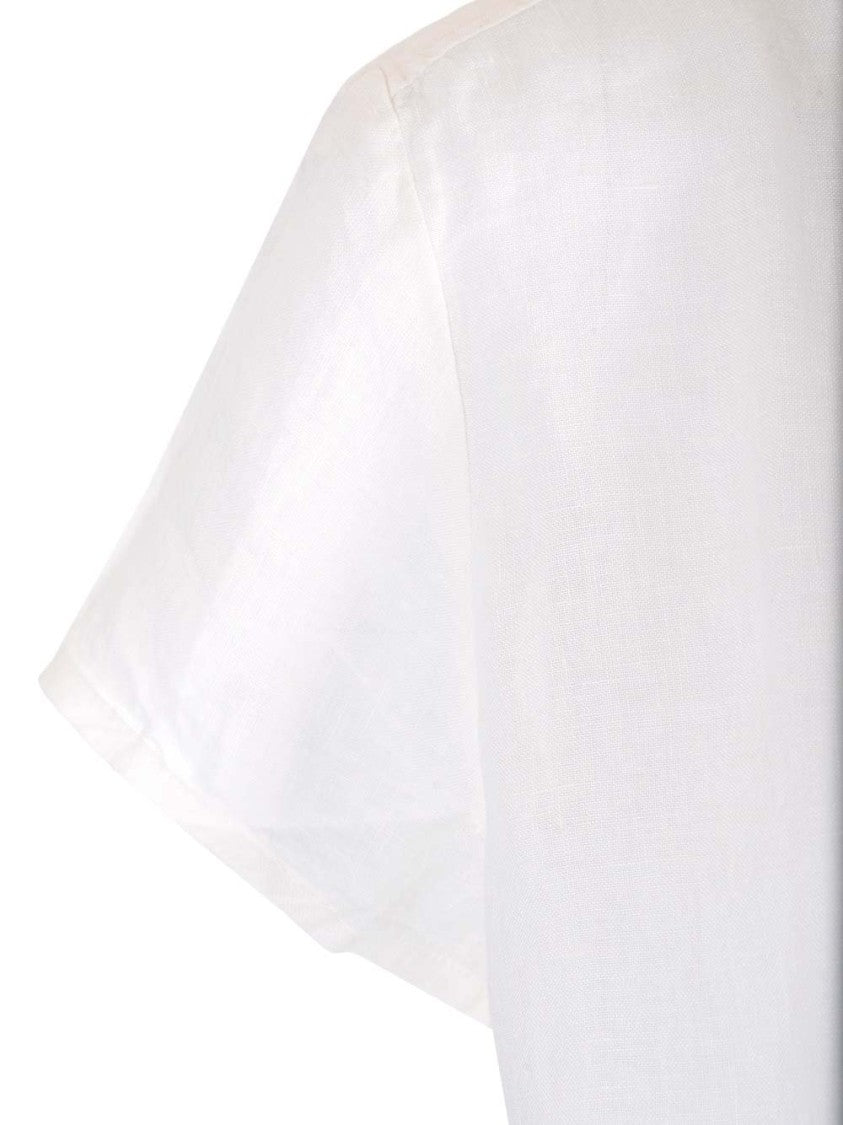 A.P.C. Linen Short-Sleeved Shirt With Classic Collar
