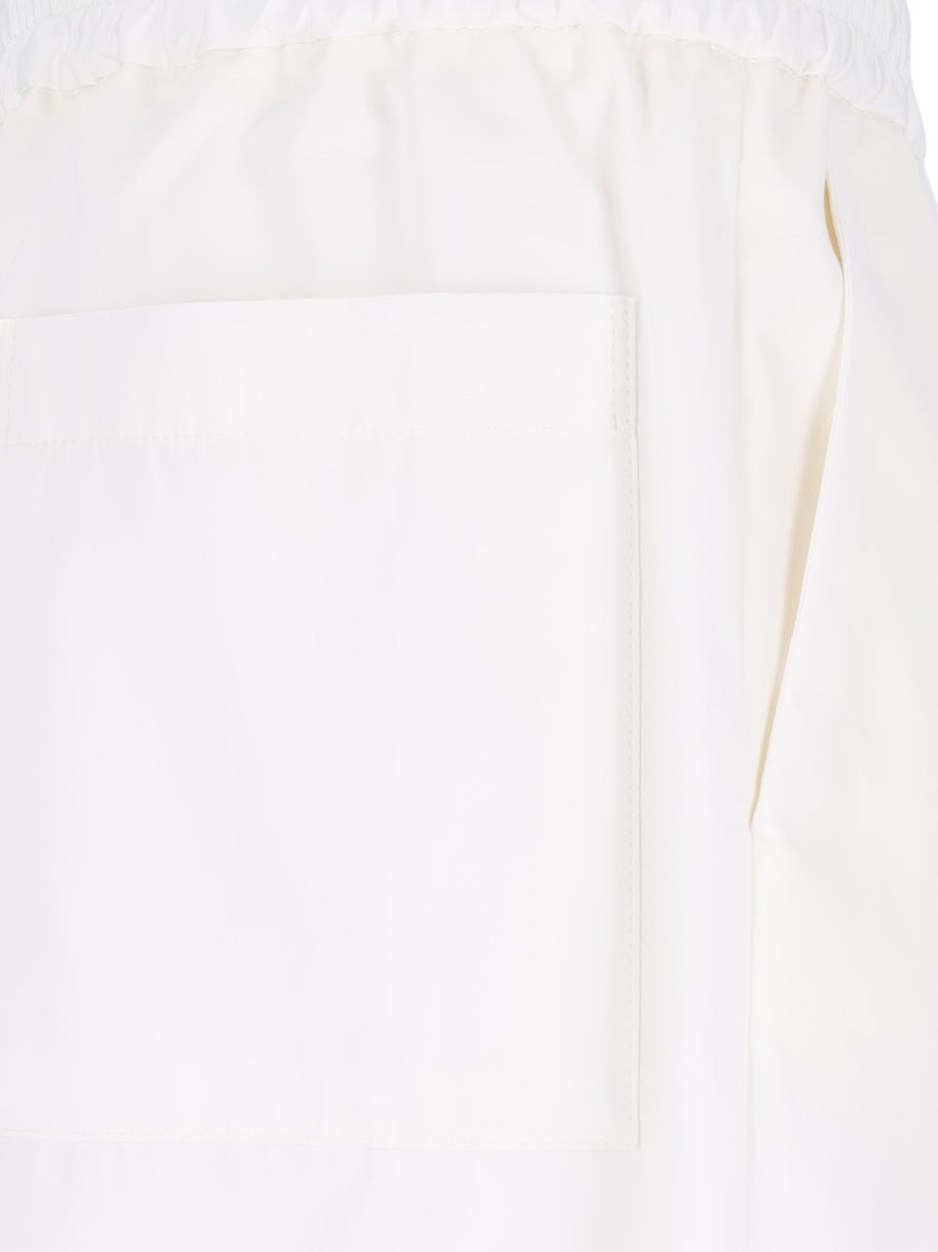 Lardini Wide Trousers In White Cotton