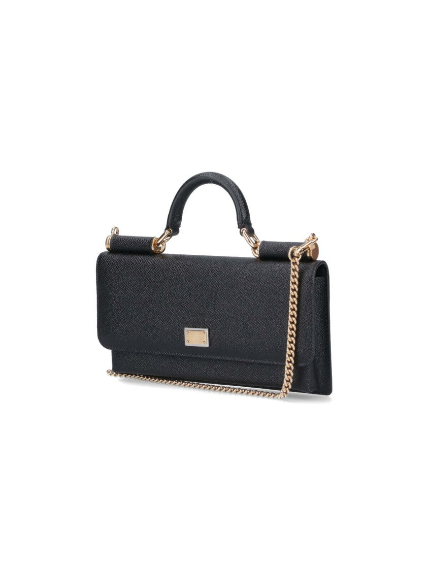 Dolce & Gabbana Textured Black Leather Mini Bag