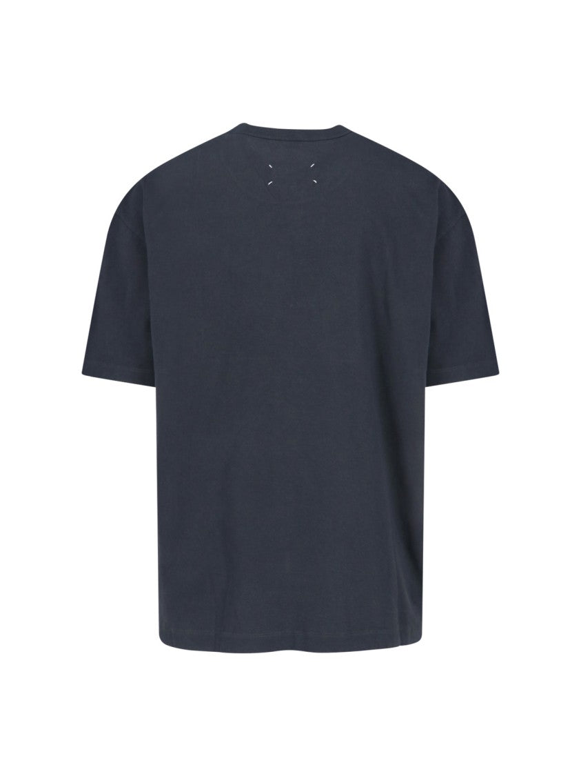 Maison Margiela Grey T-Shirt And Polo Collection With Cuts