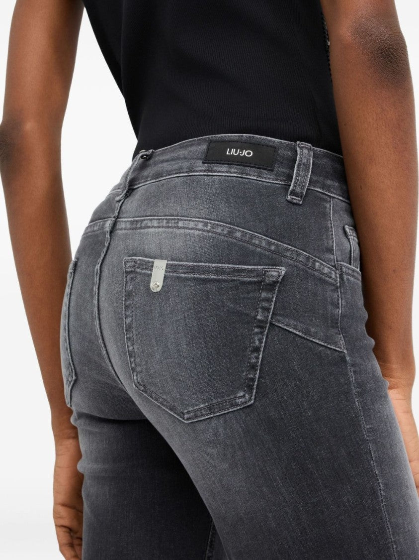 Liu Jo Cropped Slim Fit Jeans With Five-Pocket Design