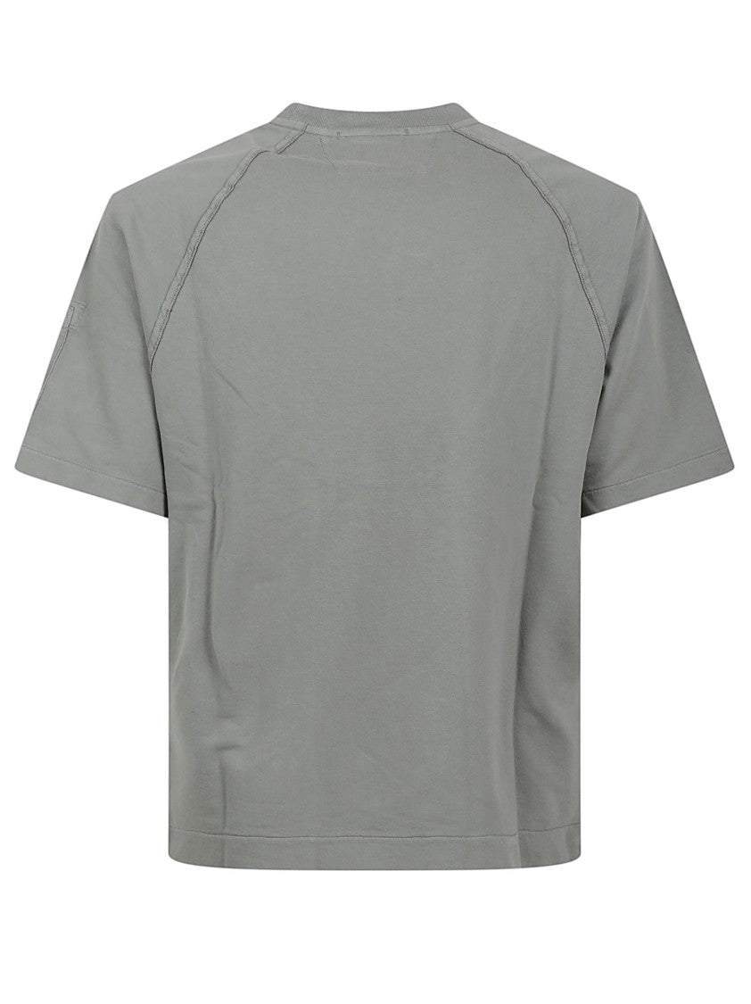C.P. Company Relaxed Fit Grey T-Shirt With Distinctive Raglan Sleeves