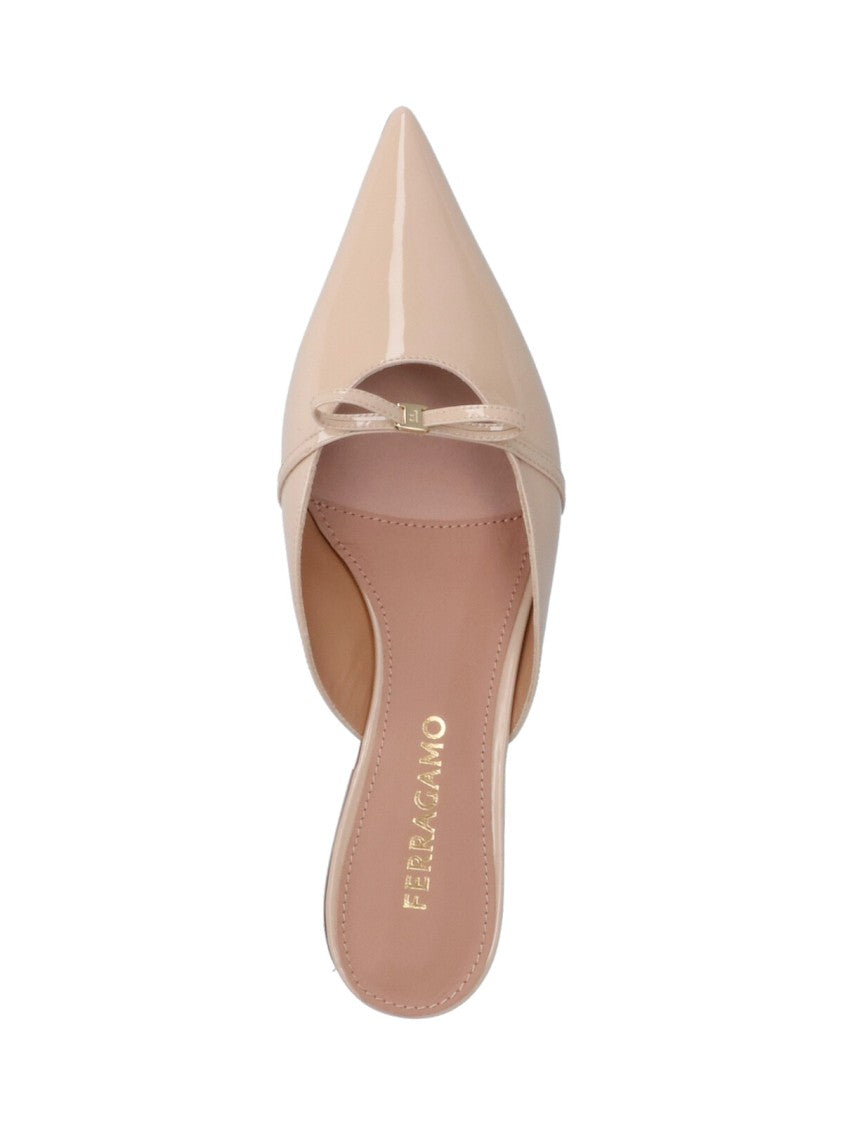 Ferragamo Bow Mules – Pink
