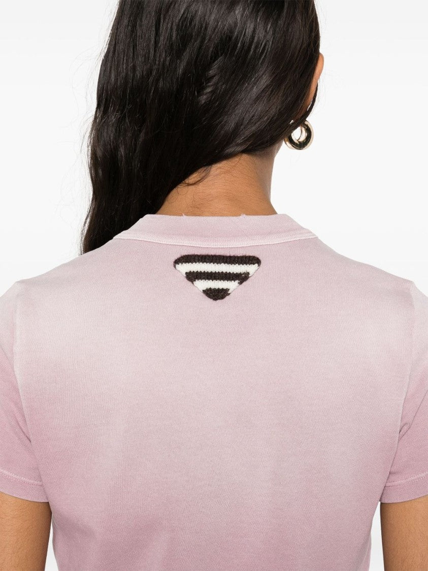 Prada Vintage-Inspired Graphic T-Shirt With Unique Cutout Detail