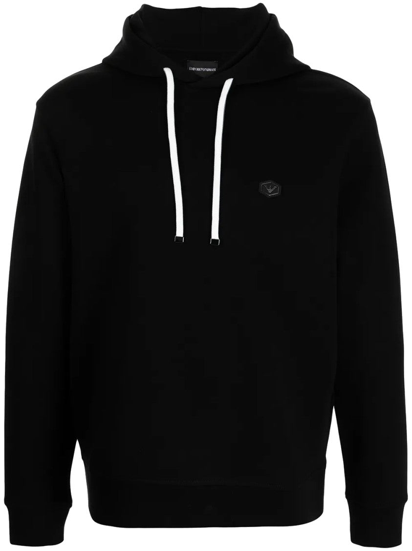 Emporio Armani Black Relaxed Fit Hoodie