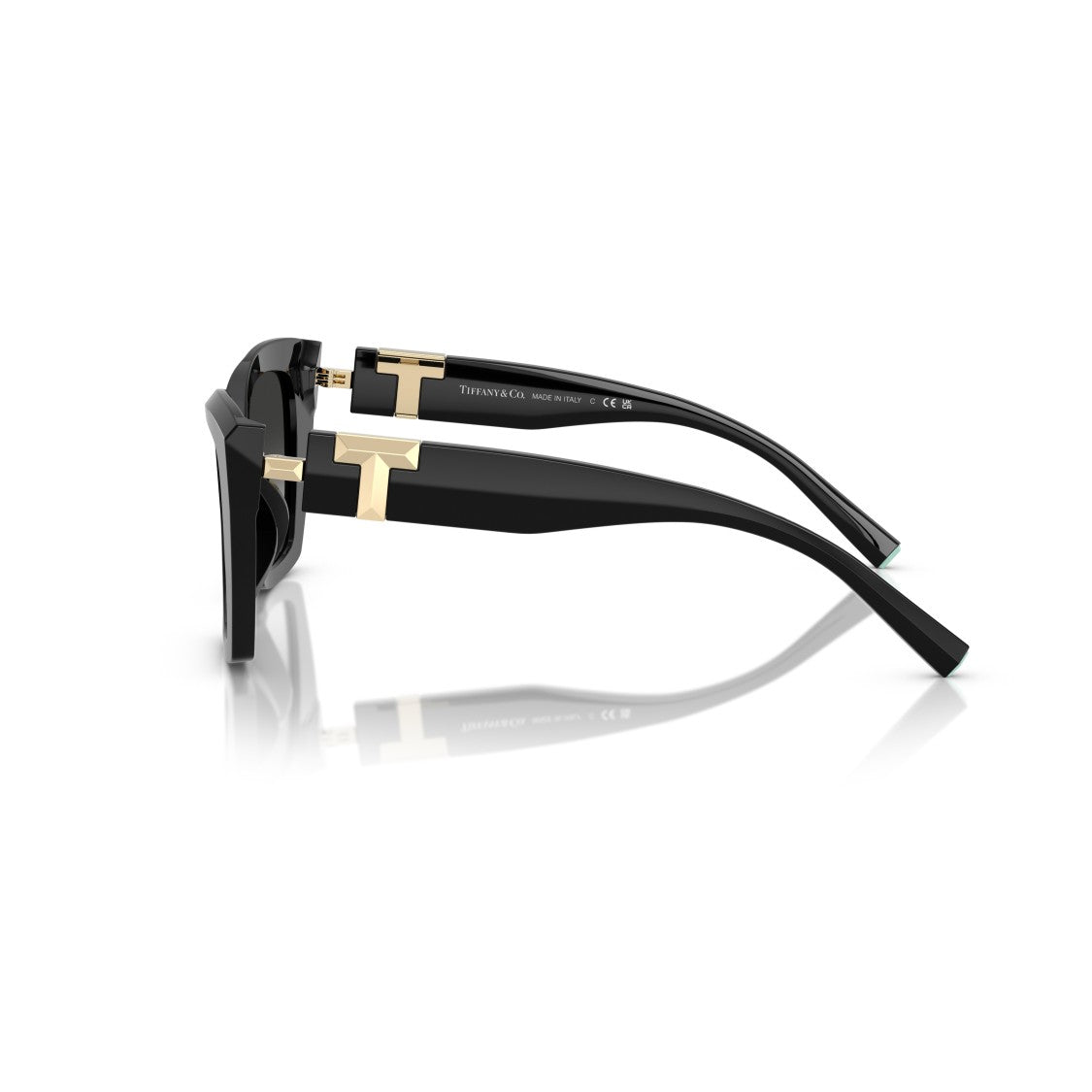 Tiffany & Co. Oversized Square Frame Sunglasses With Gold-Tone Accents