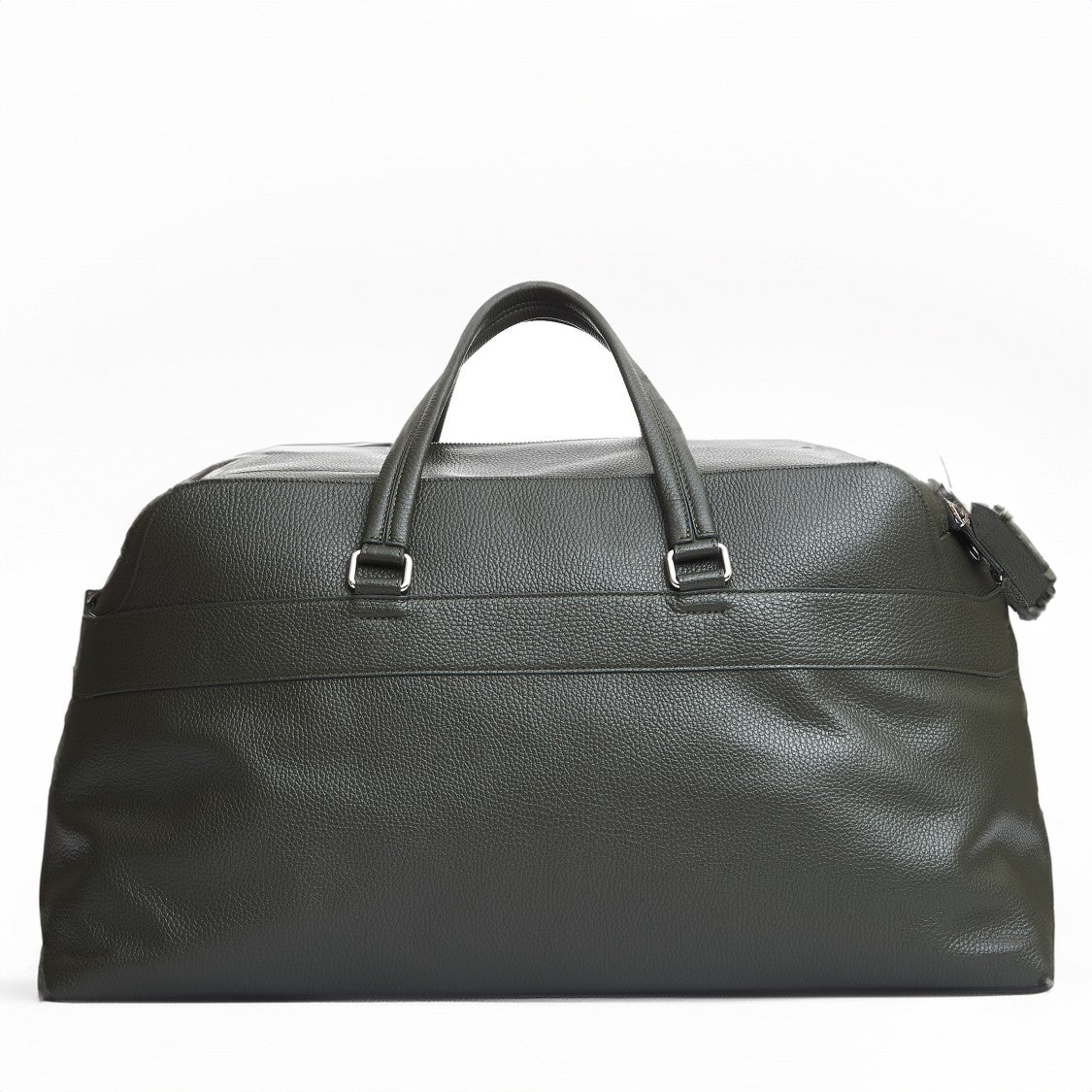 Orciani Olive Green Leather Travel Bag