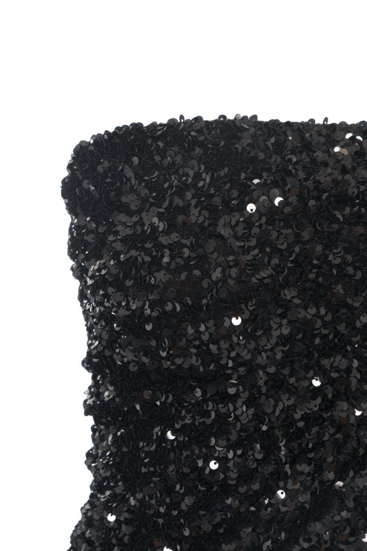 Gender Midi Dress With Sparkling Sequin Embellishments