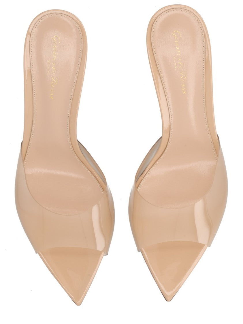 Gianvito Rossi Elle Pointed Toe Nude Mules
