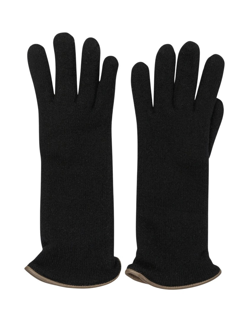 Restelli Guanti Doppio Cashmere Fine-Knit Gloves