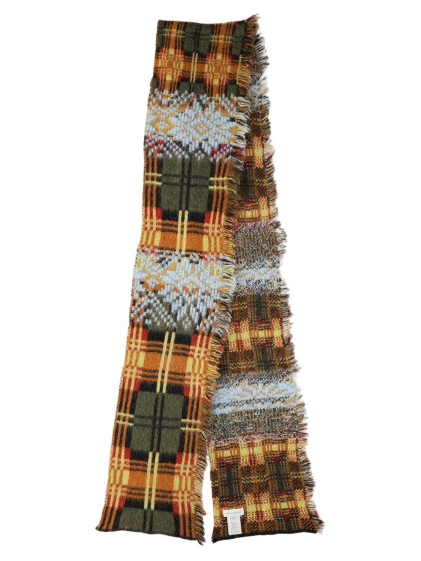 Dries Van Noten Vibrant Patchwork Fringed Alpaca-Blend Scarf