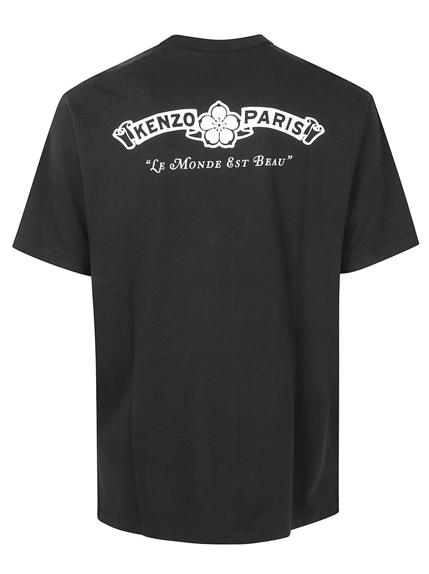 Kenzo Short-Sleeve Graphic T-Shirt With Floral Design