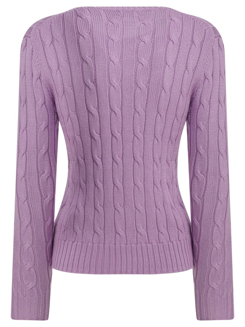 Polo Ralph Lauren Cable Knit Sweater With Classic Details And Embroidered Logo