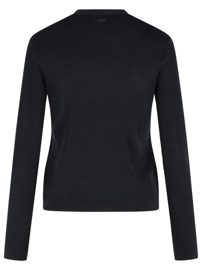 Max Mara Ninfee' Blue Silk And Cashmere Cardigan