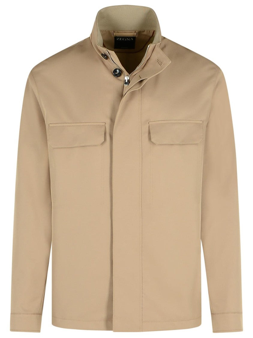 Zegna Beige Polyester Jacket