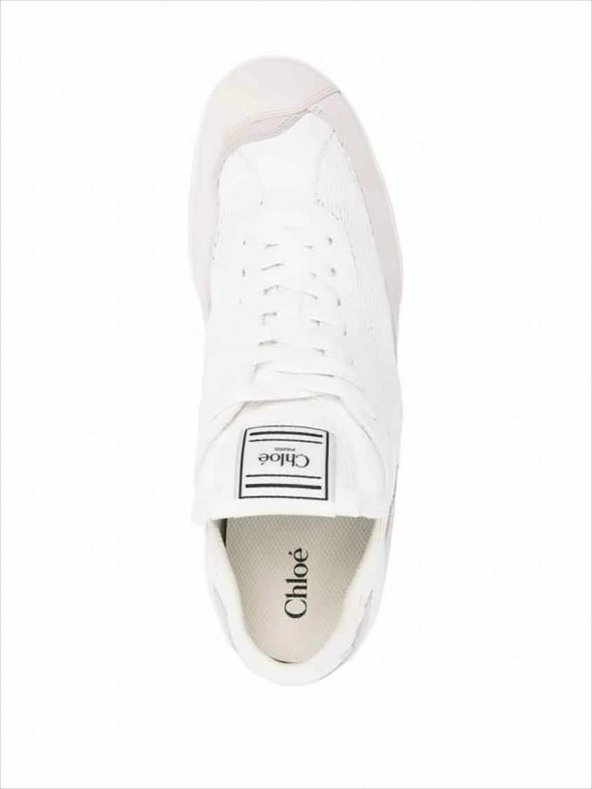 Chloé Low-Profile White Sneakers With Leather