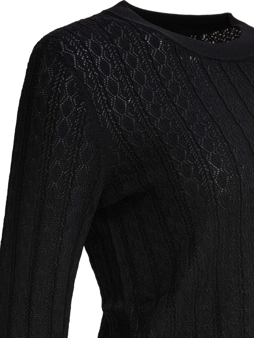 Loulou Studio Cable Knit Sweater In Soft Black Blend