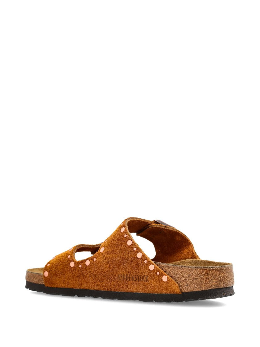 Birkenstock Arizona Rivet Brown Suede Two-Strap