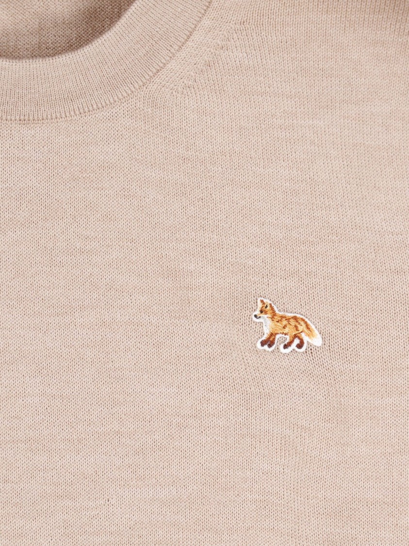Maison Kitsuné Beige Baby Fox Merino Wool Sweater