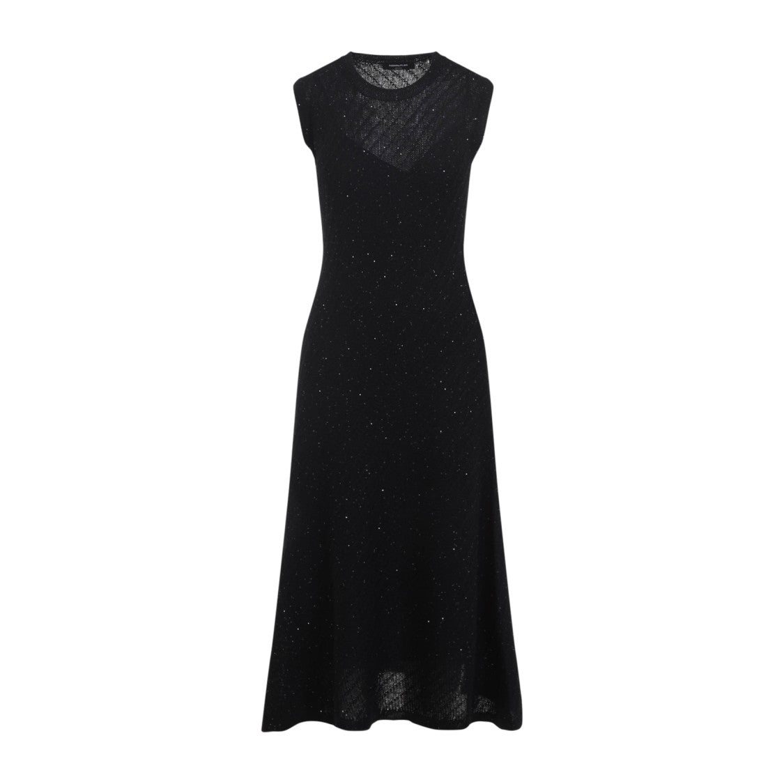 Fabiana Filippi Black Virgin Wool Midi Dress