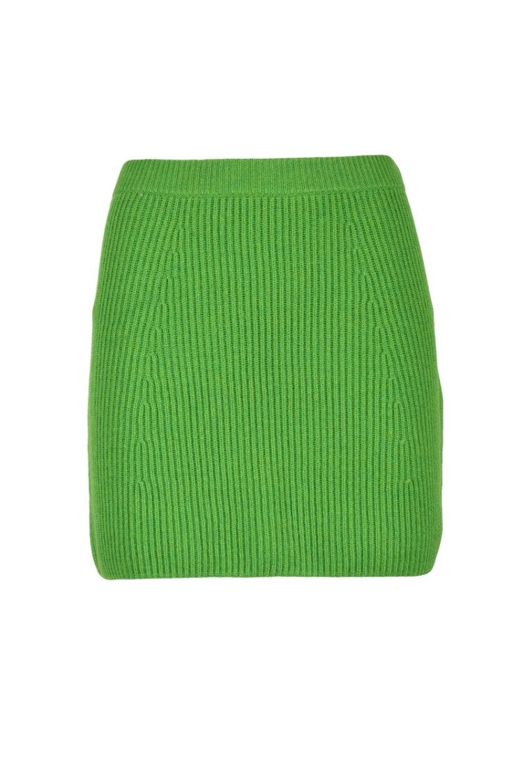 Sportmax Teiera Mini Wool Skirt - Green