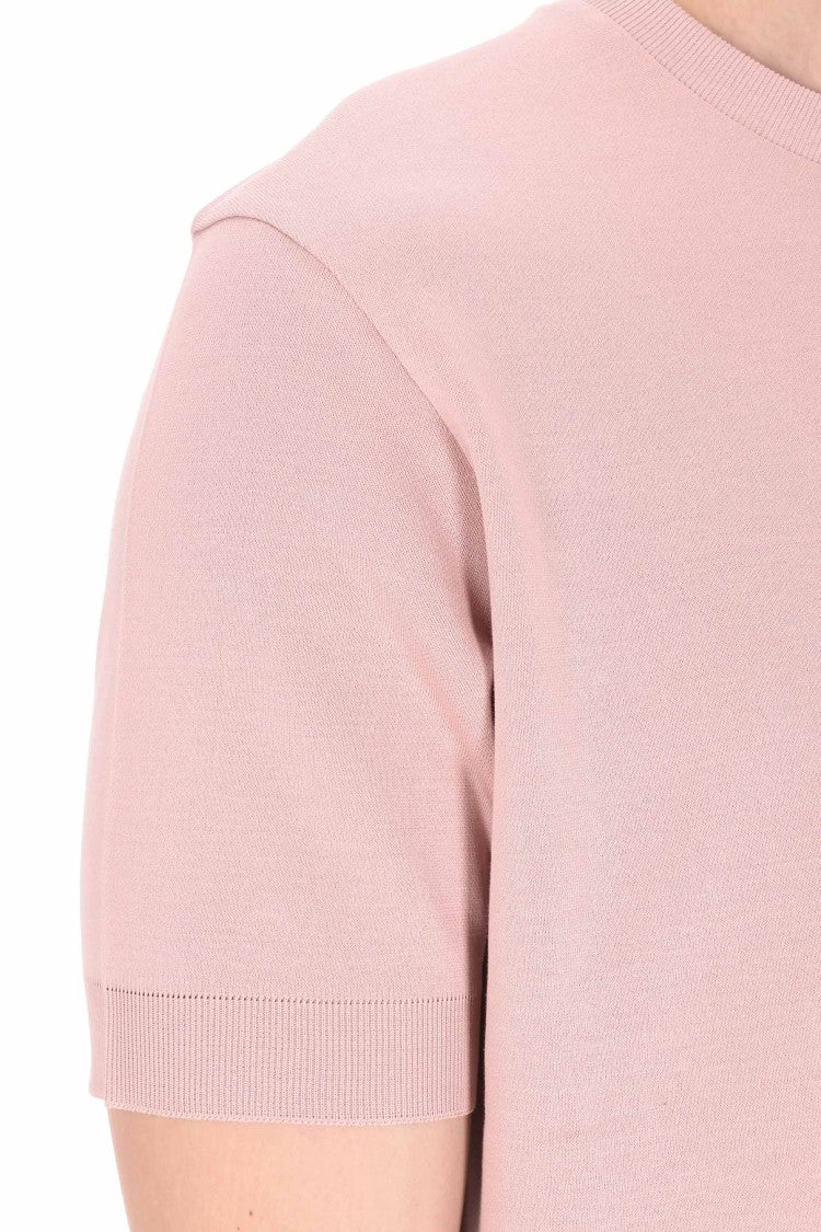 Herno Pink Knit-Effect Cotton Jersey T-Shirt