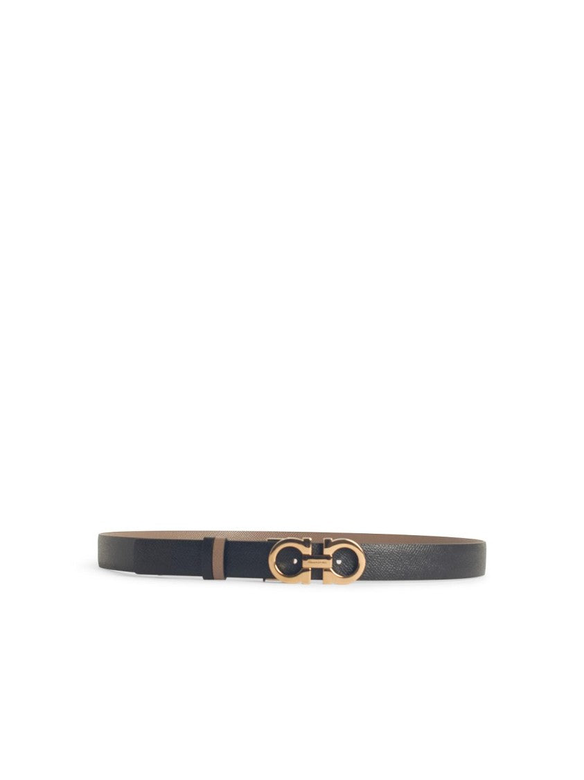 Salvatore Ferragamo Low Black Leather Belt