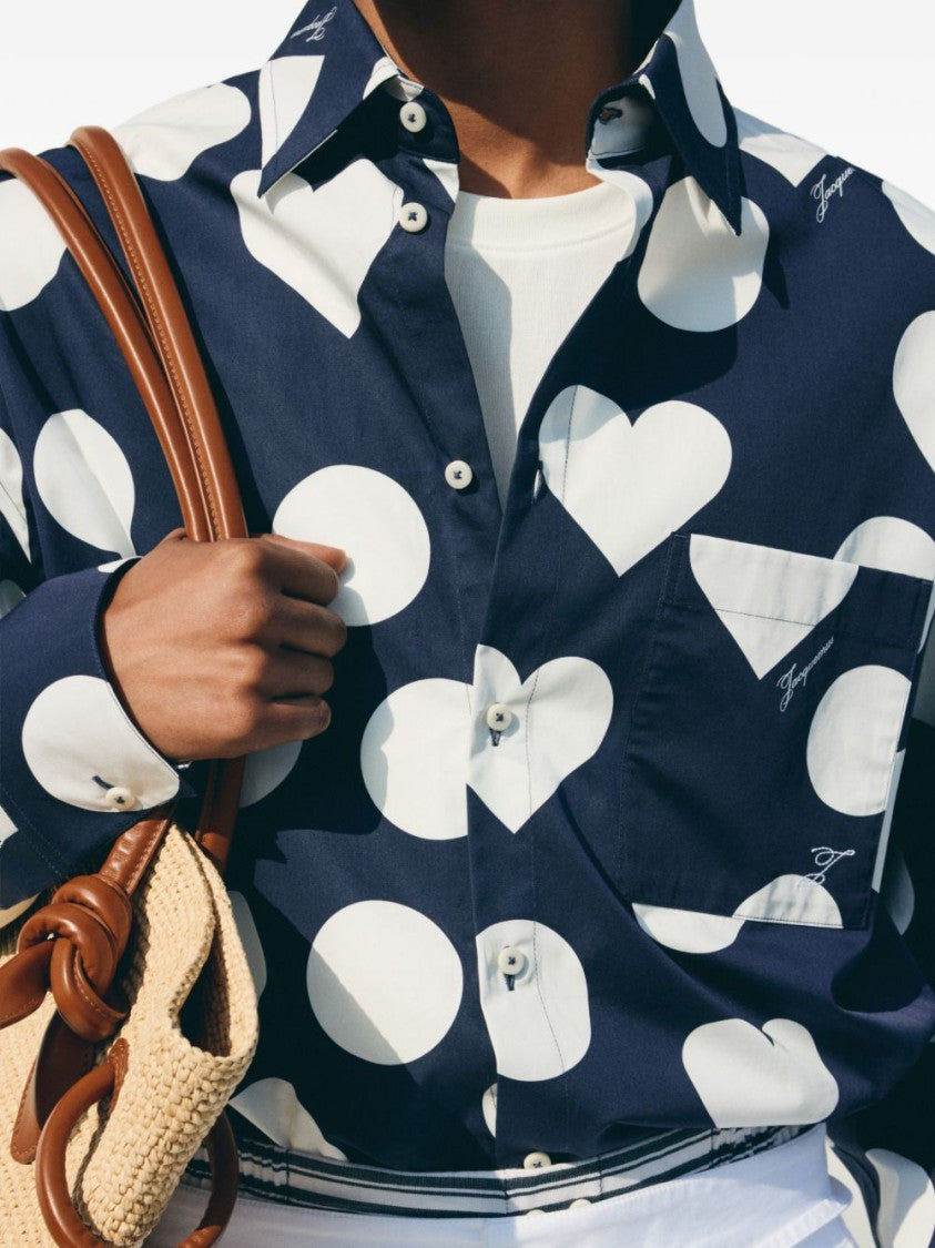 Jacquemus Silk And Nylon Point Collar Shirt