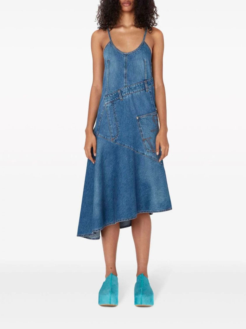J. W. Anderson Asymmetric Cotton Denim Dress