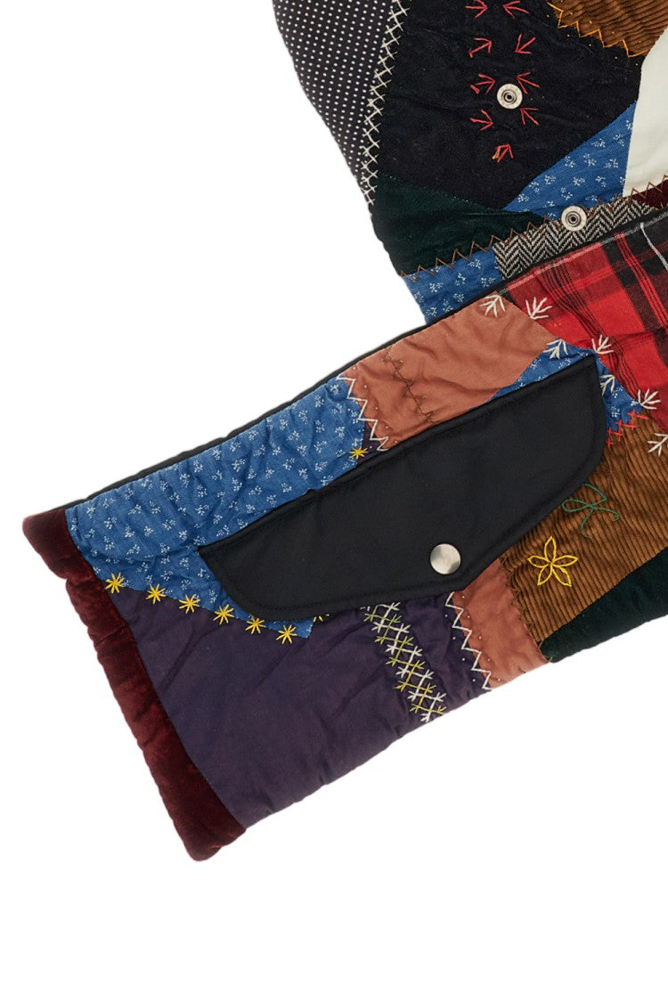 Khoki Quilted Patchwork Nylon Scarf
