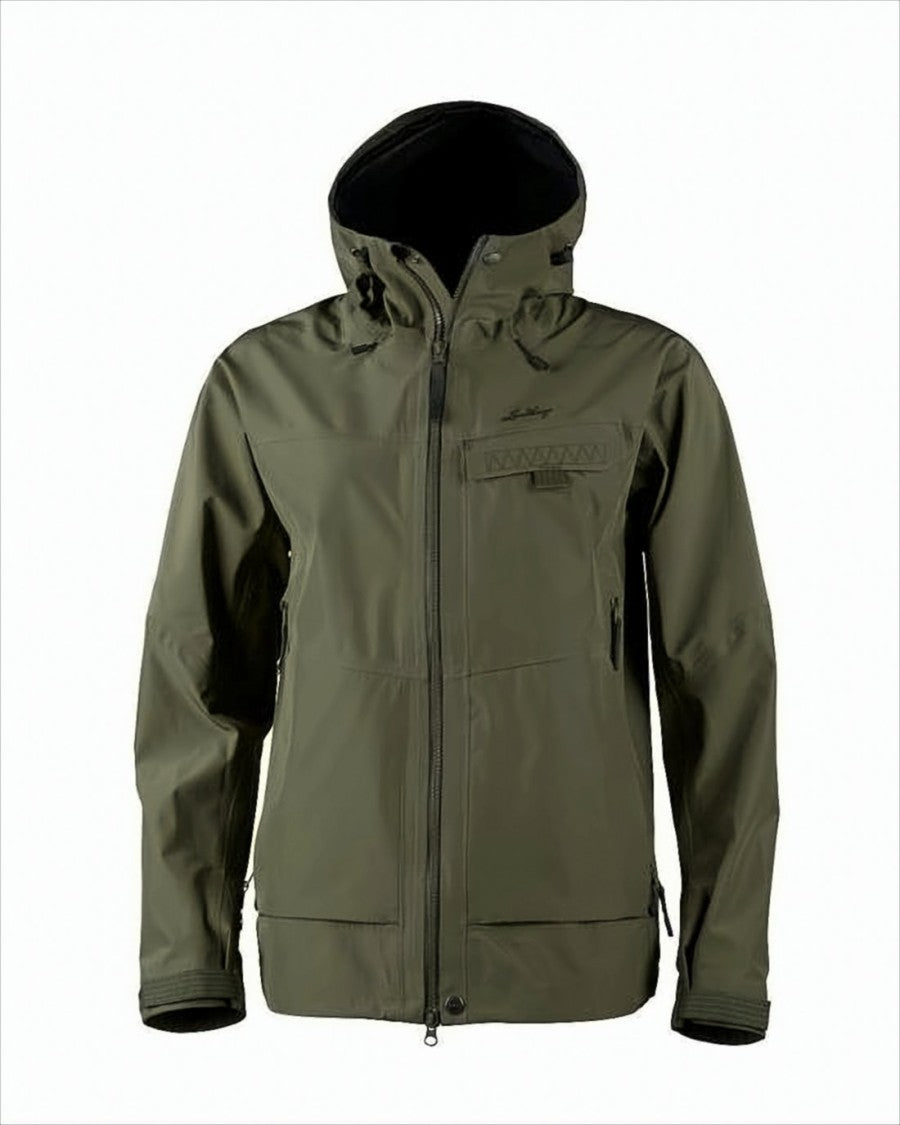 Lundhags Muted Olive Green Polyester Jacket With Hood